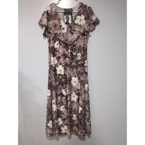 Attitude by Renee Dress with Flutter Short Sleeves